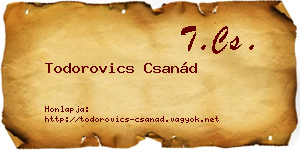 Todorovics Csanád névjegykártya